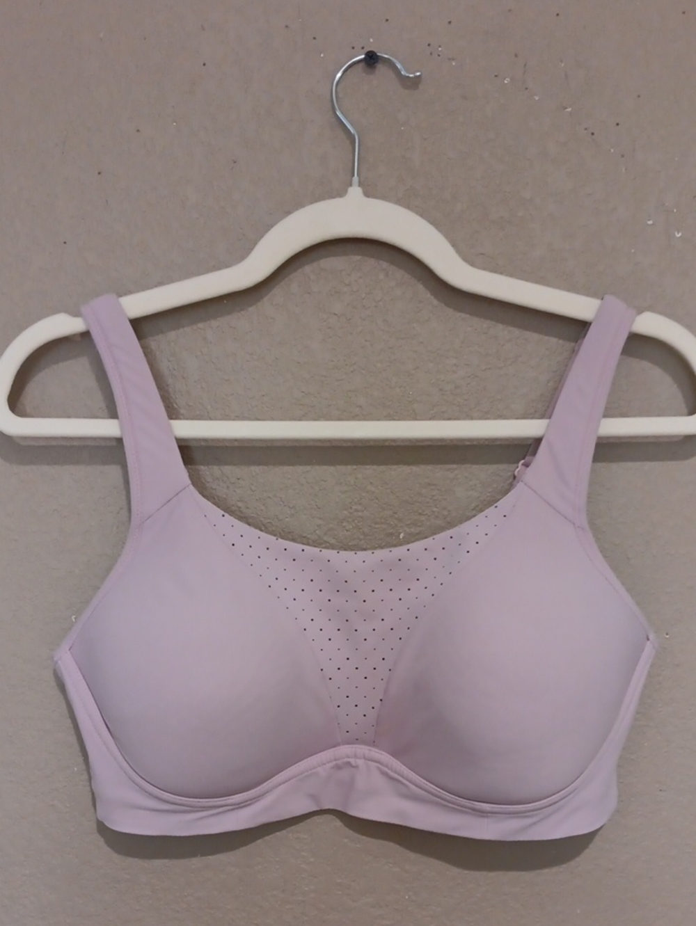 lululemon athletica Pale Pink Wireless Support Bra with Perforated Center